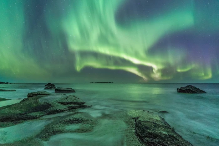 aurora borealis during nighttime norway Arctic Coast 2k