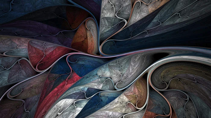 blue gray red purple and yellow abstract illustration colorful 2k