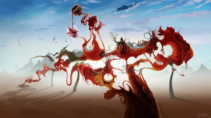 Dali Hd abstract paint pics 2k