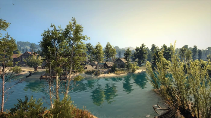 green and brown trees painting The Witcher 3 Wild Hunt 2k