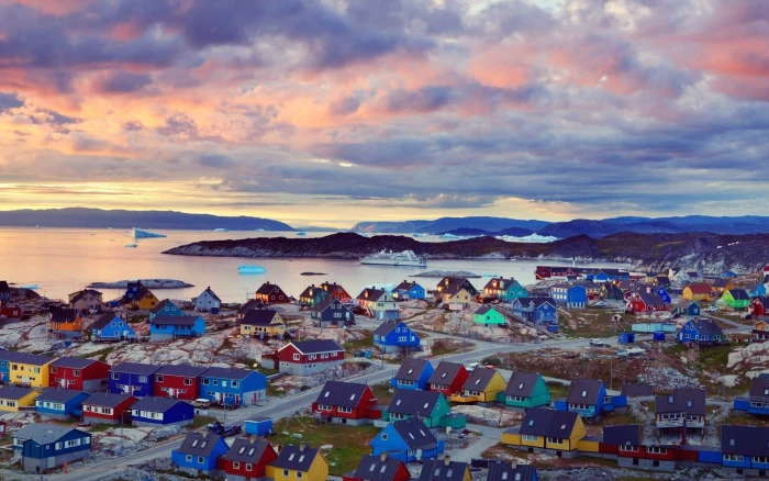 Greenland houses scenery 2k