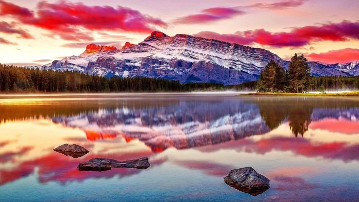 mount scenery united states alberta banff national park 2k