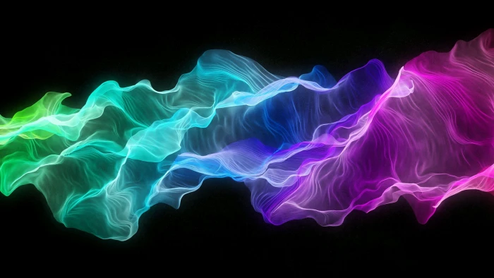 multicolored smoke abstract colorful shapes black background 2k