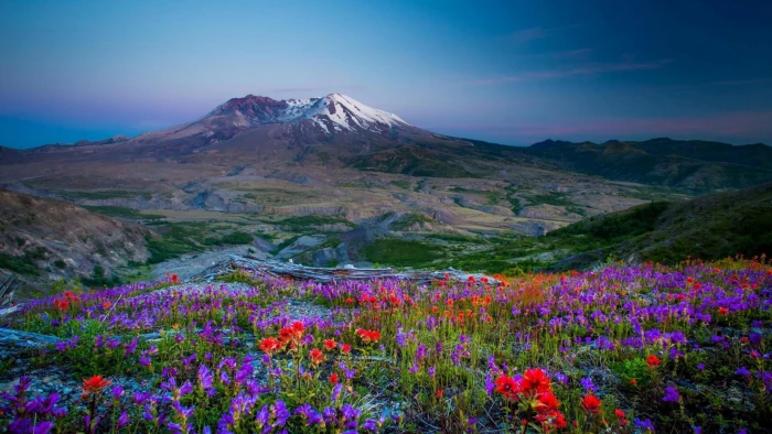 nature mountain landscape mountains sky highland range 2k