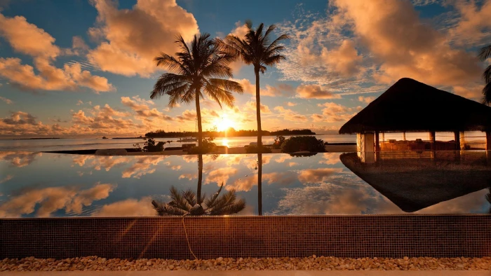 nature sea sky beach water ocean landscape sunset vacation 2k