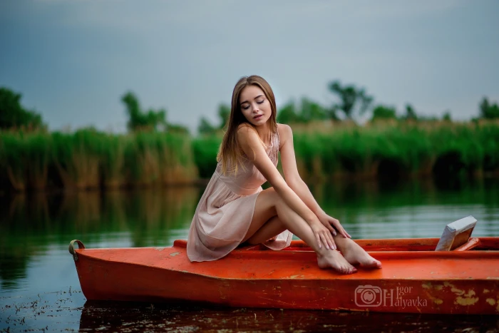 women model blonde long hair outdoors nature Igor Halyavka 2k
