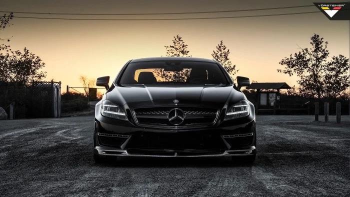 black Mercedes Benz car CLS 63 AMG vehicle cars 2k