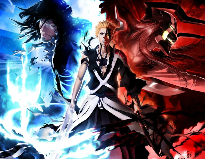 Bleach anime wallpaper Hollow Ichigo Kurosaki Zangetsu 2k