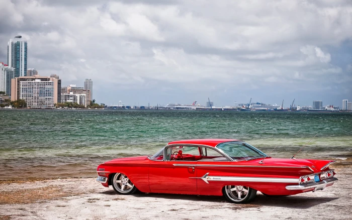 Classic Car Beach Chevrolet Impala HD cars 2k