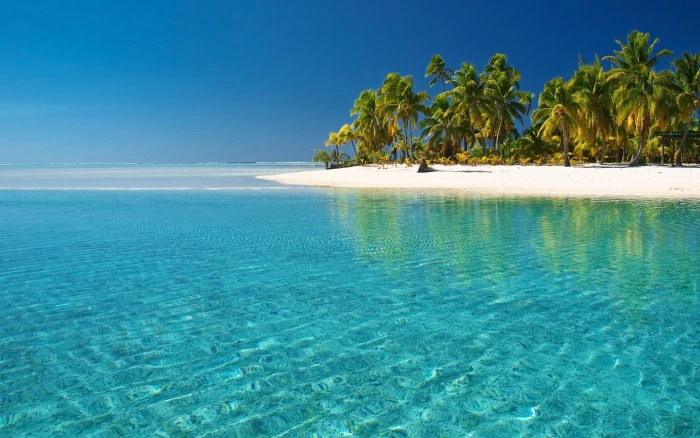 Crystal Clear Beach nature 2k