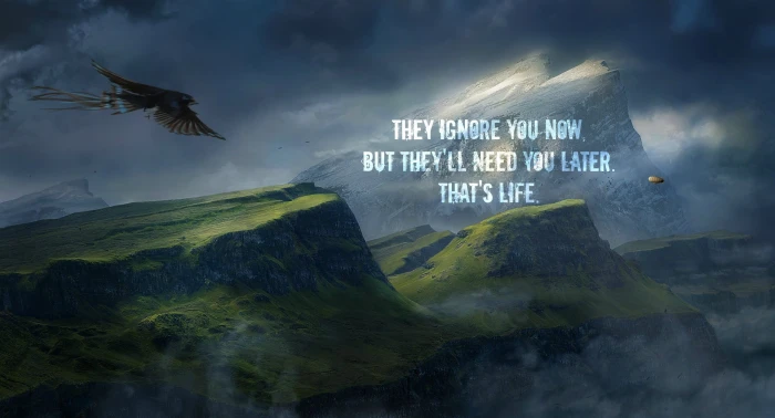 green mountain with text overlay nature landscape birds animals 2k
