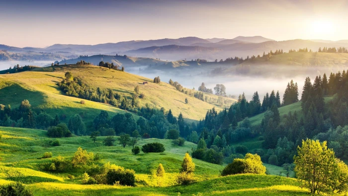 nature landscape sky tree summer mountain grass travel 2k