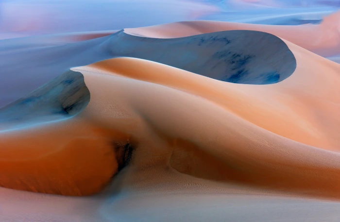 brown sand landscape desert Sand Dunes nature beauty in 2k