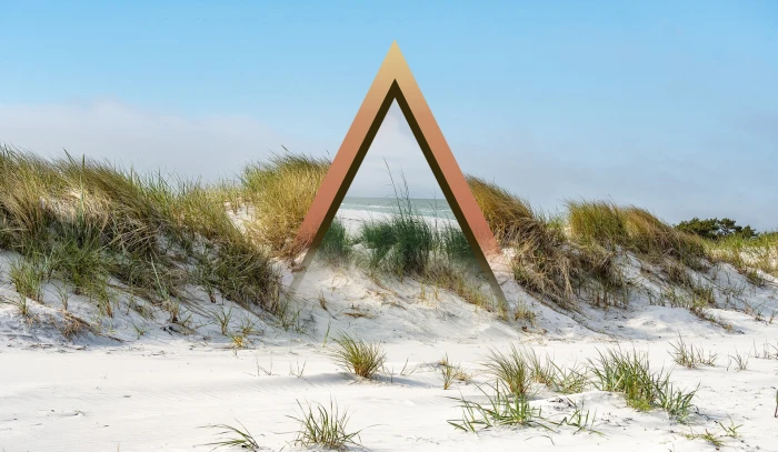 dune triangle beach plant land nature no people sky 2k