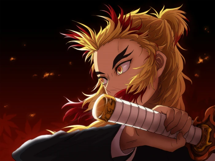 Anime Demon Slayer Kimetsu no Yaiba Kyojuro Rengoku 2k