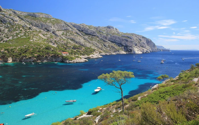 Beach Calanques Is A Narrow Entrance With Steep Walls Of Limestone Dolomite Or Other Carbon Layers Marseille In France Photo 2k