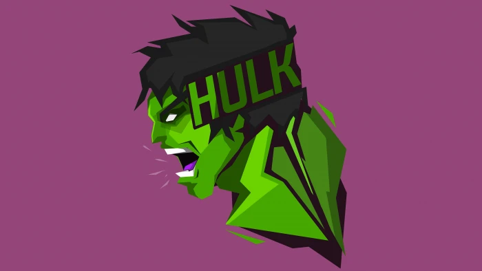 Hulk Minimal Headshot studio shot green color colored background 2k 4k 5k 8k