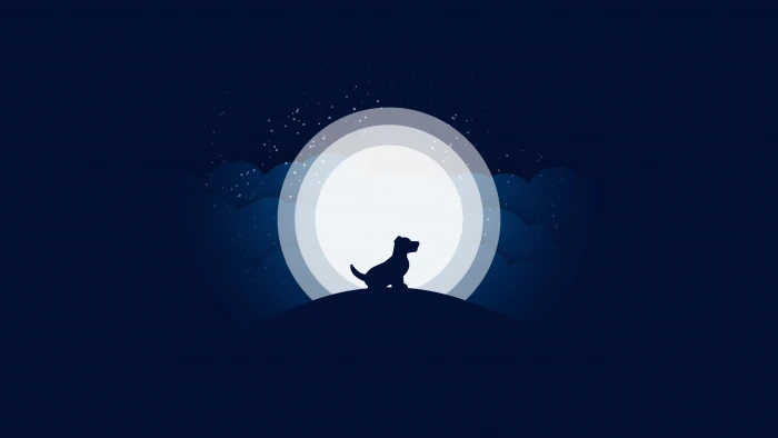 dog moon abstract artist artwork digital art hd 2k 4k 5k 8k 10k