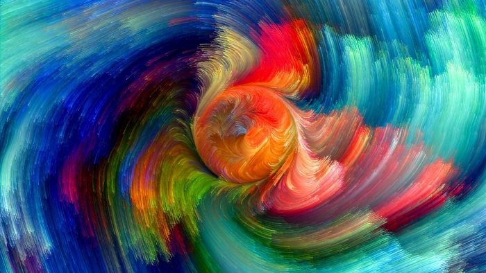green red and blue abstract painting colorful digital art 2k