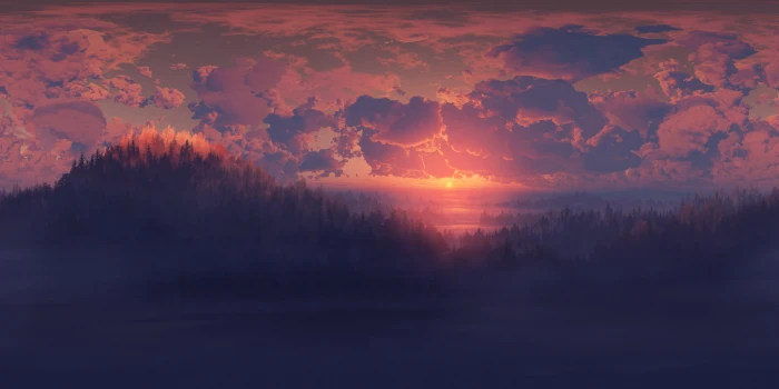 artwork digital art sunset clouds landscape dark sky 2k 4k