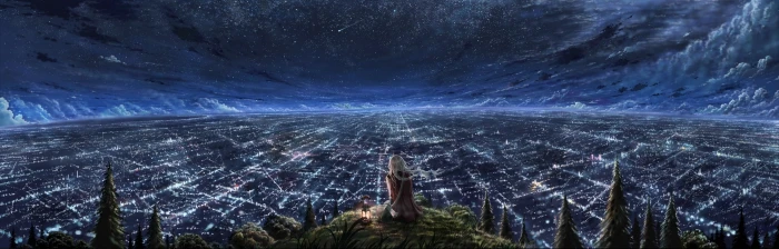 anime girls artwork architecture built structure 2k