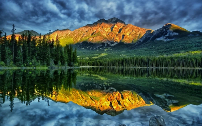 pc backgrounds hd nature reflection water lake 2k
