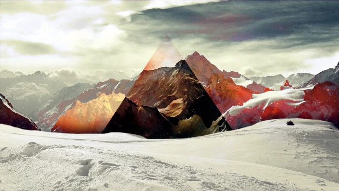 snowfield wallpaper of mountain abstract mountains polyscape 2k