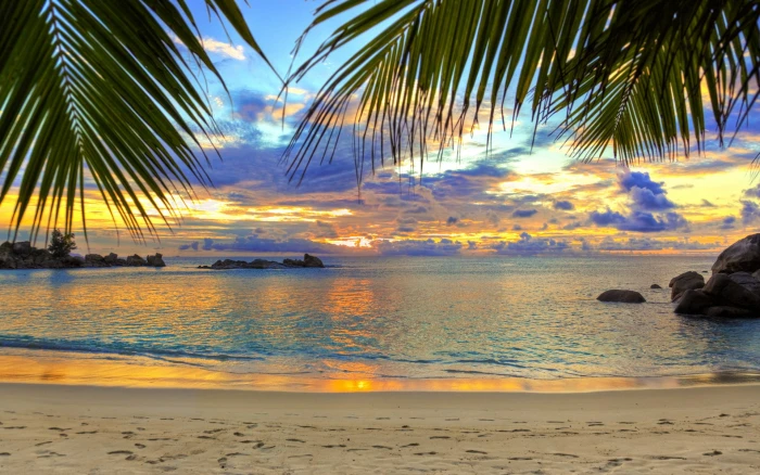background hd nature scenes water beach sea sky 2k