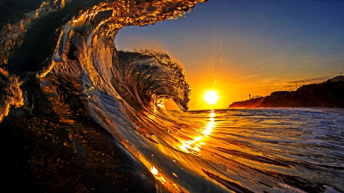beach sea water waves 2k