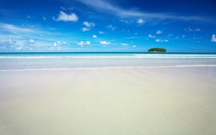 nature beach island sea 2k