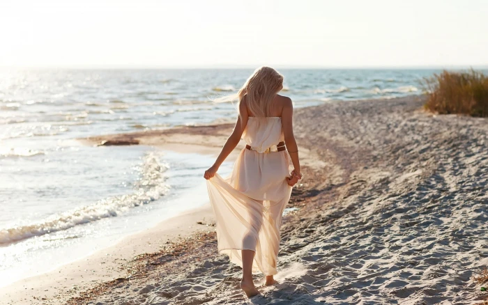 women beach outdoors blonde model 2k