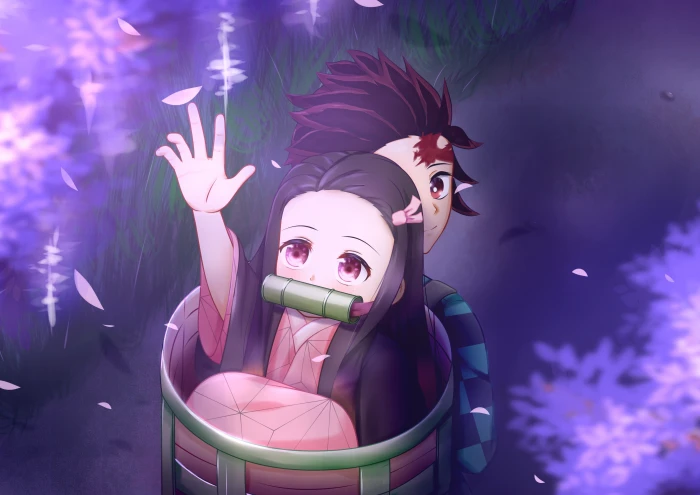 Anime Demon Slayer Kimetsu no Yaiba Nezuko Kamado Tanjirou 2k 4k