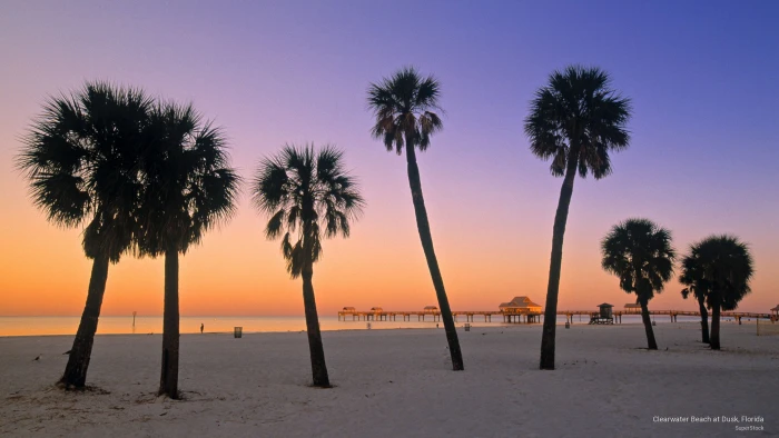 Clearwater Beach at Dusk Florida Beaches 2k
