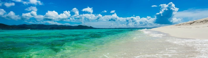 multiple display sea beach water clouds sky cloud 2k 4k