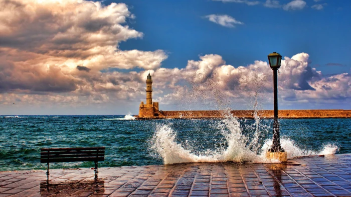 nature sky architecture travel water sea landscape clouds 2k