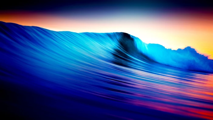 blue ocean wave sea waves nature colorful water long exposure 2k 4k