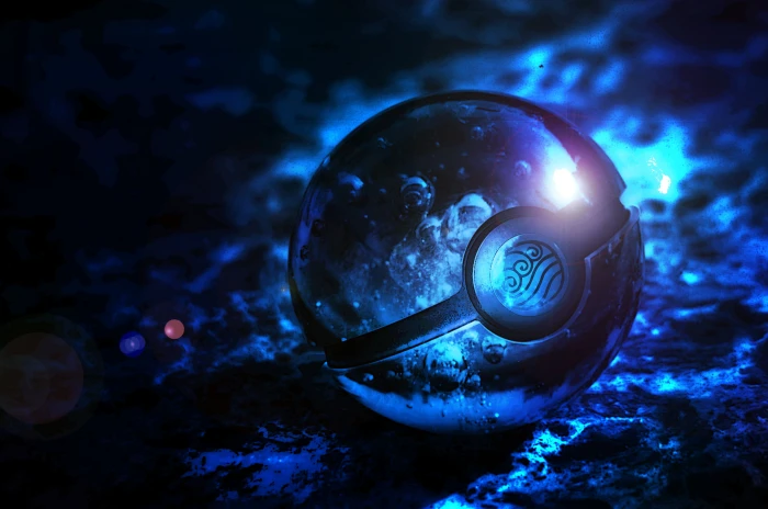 blue Pokemon Pokeball digital wallpaper Pok Balls art 2k