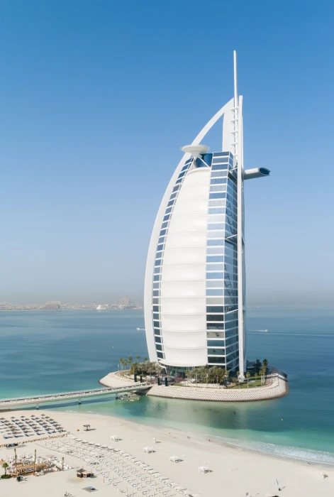 Burj Al Arab in Dubai at daytime burj al arab hotel beach 2k