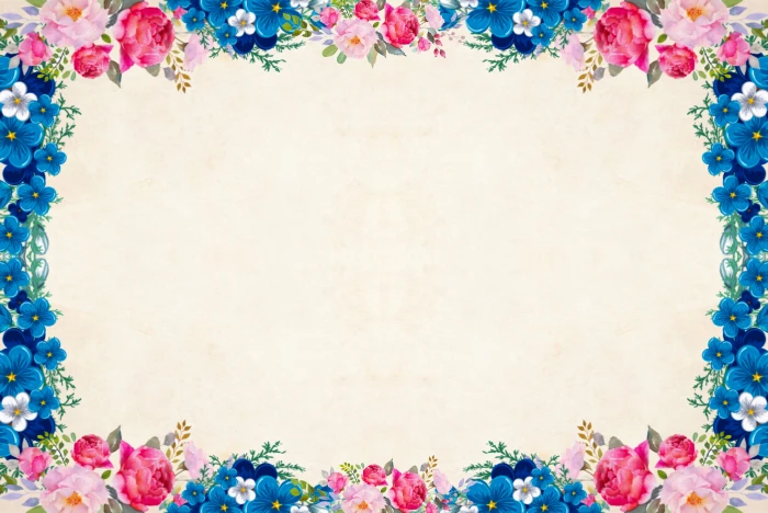 frame floral flower background vintage roses bouquet 2k