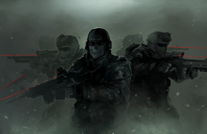 game application digital wallpaper soldiers ghost Activision 2k 4k