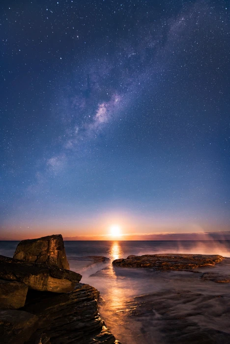 sunset Australia Sydney Milky Way stars Cape Solander