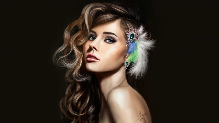 Beautiful girl HD Fantasy 2k 4k