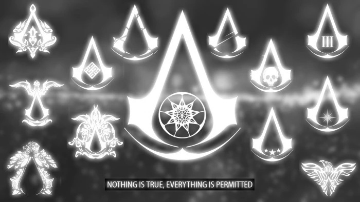 Assassin s Creed logo photo of with nothing is true everything permitted 2k