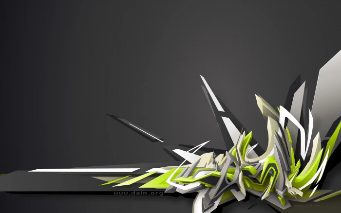 Daim graffiti design gray background typography black 2k