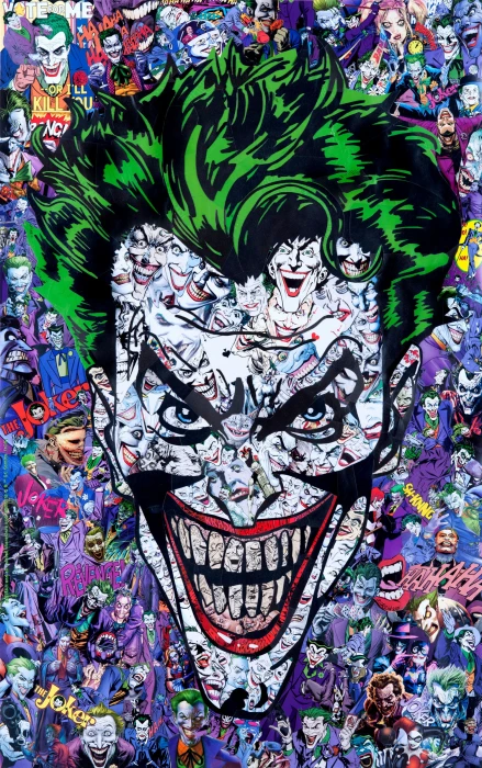 Joker face illustration comic books art and craft multi colored 9 2k