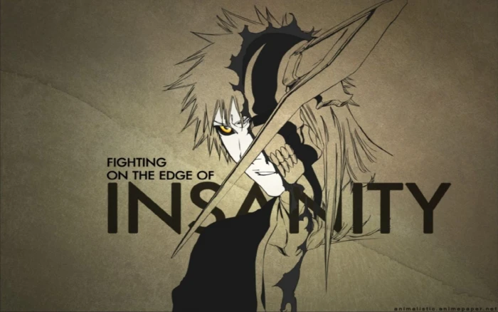 Kurosaki Ichigo with text overlay Bleach anime typography 65