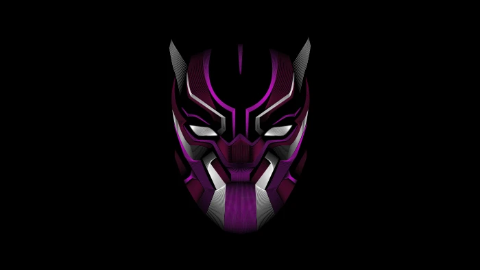 black panther mask minimalism hd artwork artist digital art 2k 4k