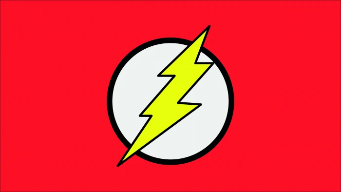 Flash superhero logo symbol communication sign studio shot 2k 4k 5k 8k