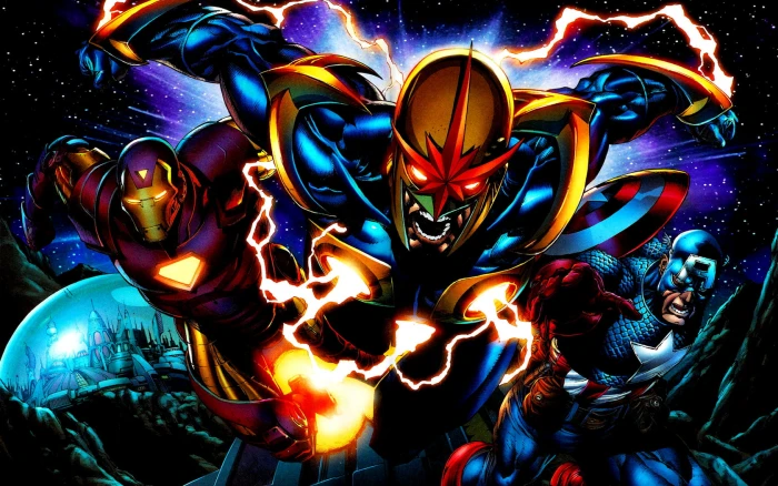 Marvel Superheroes wallpaper Comics Iron Man Captain America 2k