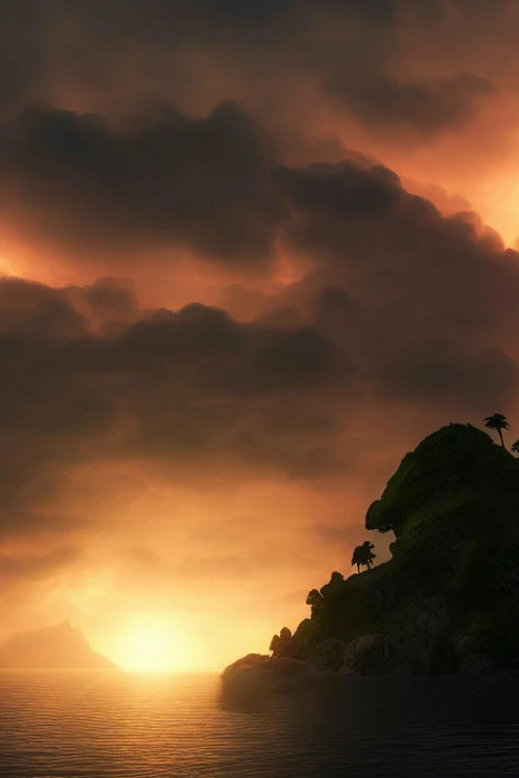 Island sunset